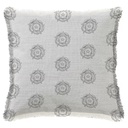 "Tudor Rose Woocut Pattern" 50cm x 50cm Fringed Cotton/Poly Cushion Cover