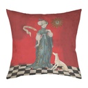 "Valentine de Milan" 40cm x 40cm Faux Leather Cushion Cover