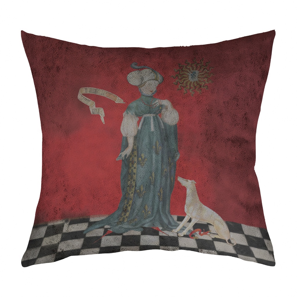 "Valentine de Milan" 40cm x 40cm Faux Leather Cushion Cover
