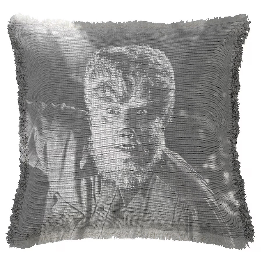 "The Wolfman" 50cm x 50cm Fringed Cotton/Poly Cushion Cover