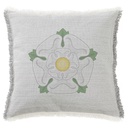 "York Rose" 50cm x 50cm Fringed Cotton/Poly Cushion Cover
