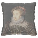 "Claude de Valois" 50cm x 50cm Fringed Cotton/Poly Cushion Cover