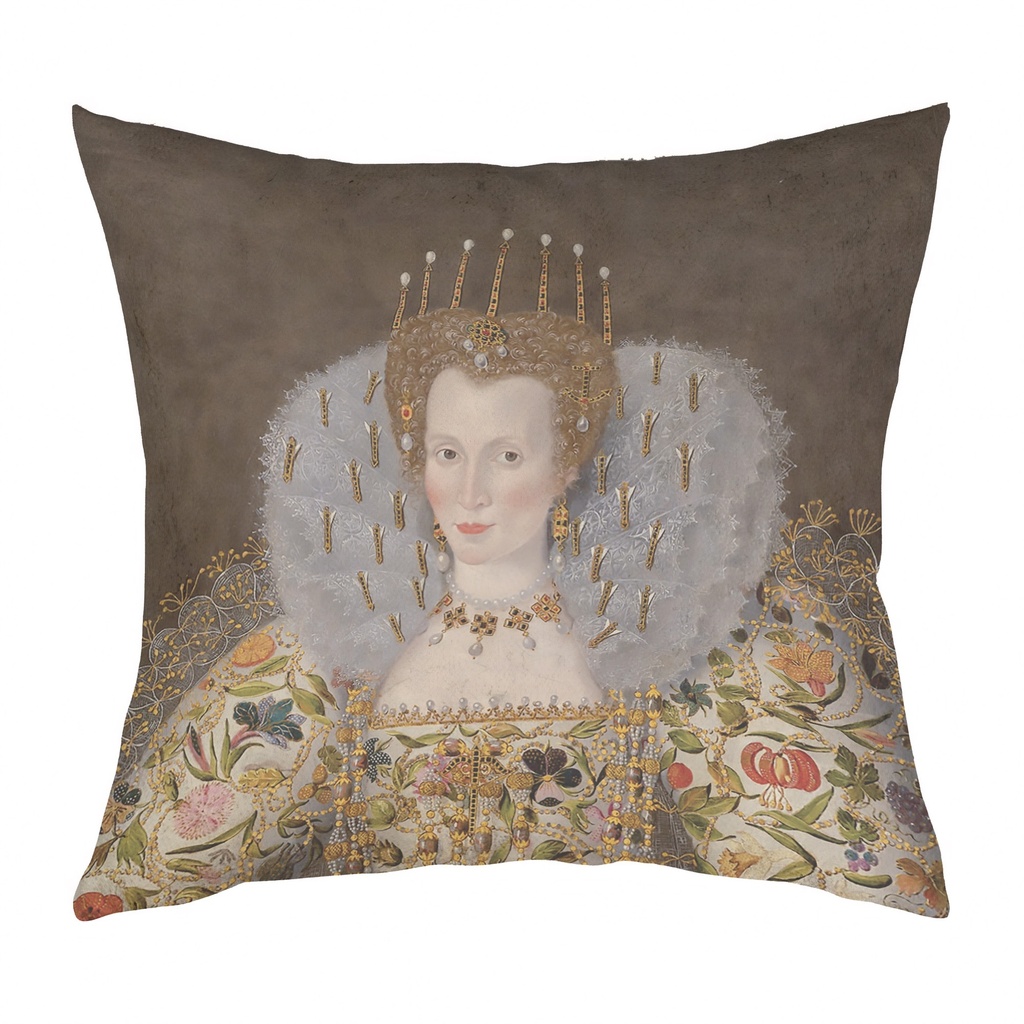 "Catherine Howard (nee Carey) Countess of Nottingham" 40cm x 40cm Faux Leather Cushion Cover