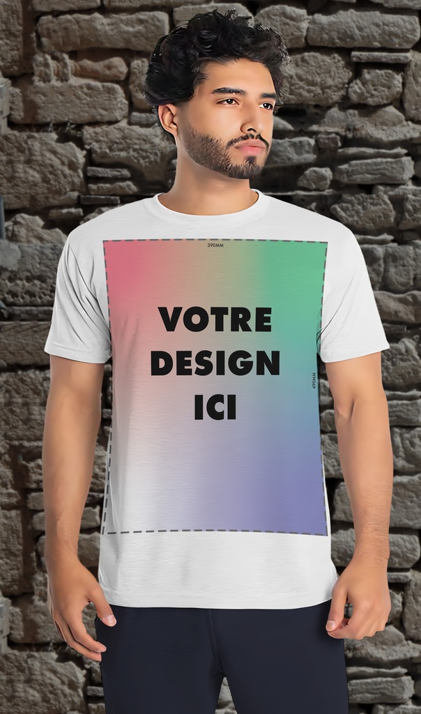 "Custom Design" T-Shirt Unisex (Small, White)