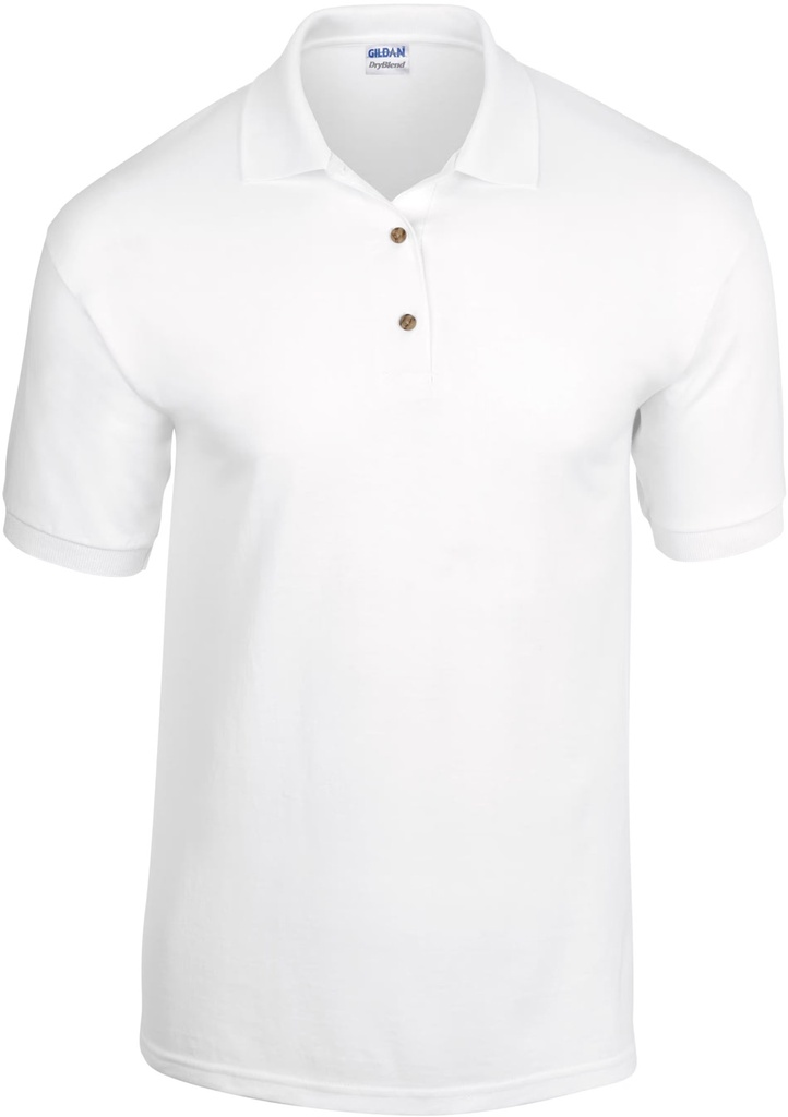 SoftStyle Cotton Jersey DryBlend Polo (Small, White)