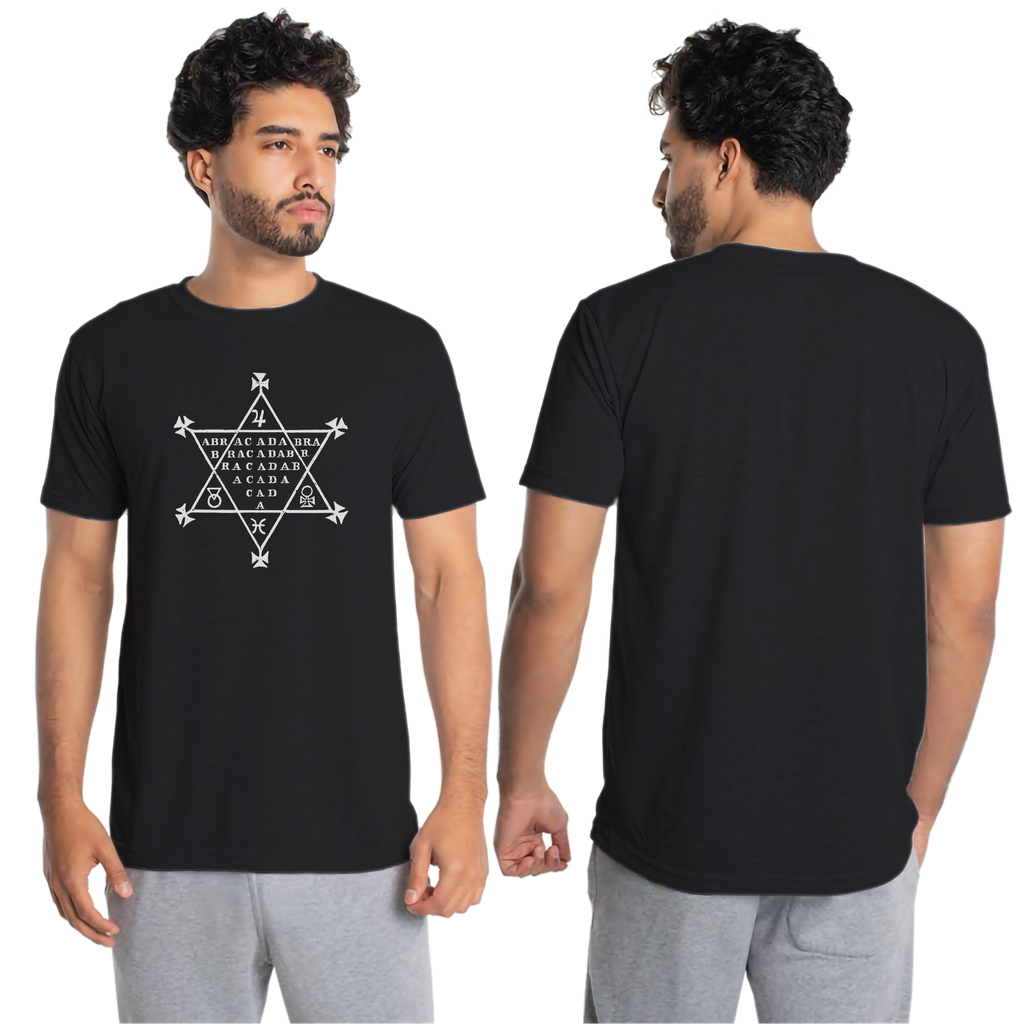 "Abracadabra Star of David" T-Shirt Black (Small)