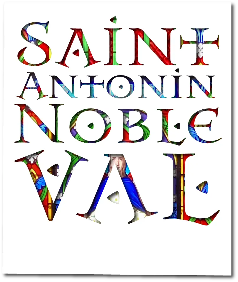 "St Antonin Block Stained Glass DropShadow Logo" Vapor SpunSoft Tech Tee - Enfants