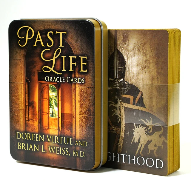 Past Life Oracle Cards in a Metal Box - 44 Cards