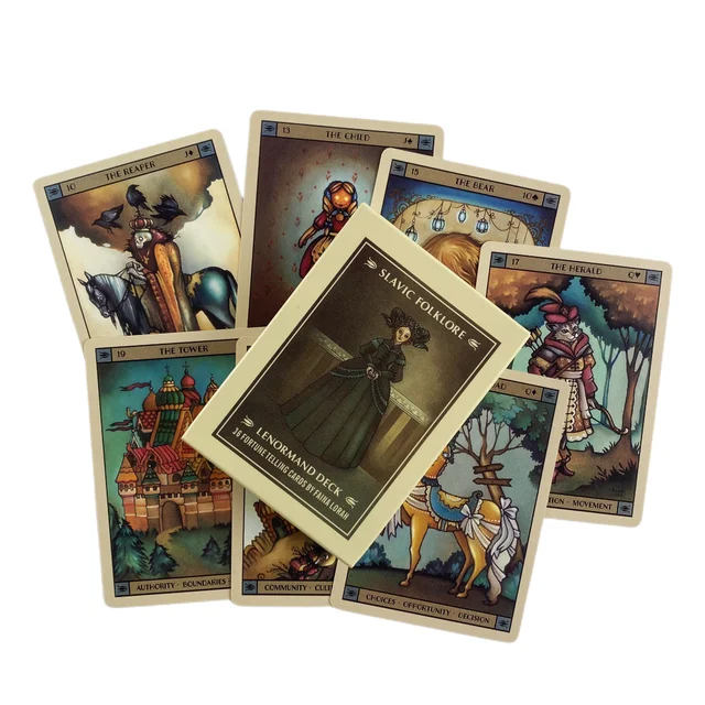 Slavic Folklore Oracle Cards with Guide