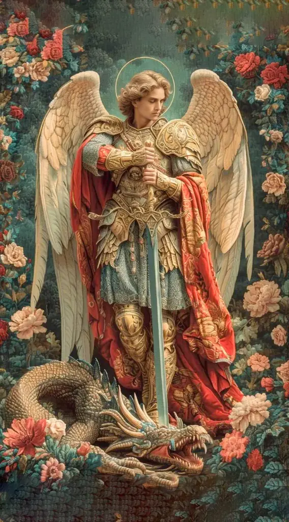 "Saint Michael" Metal Bookmark (Gold)