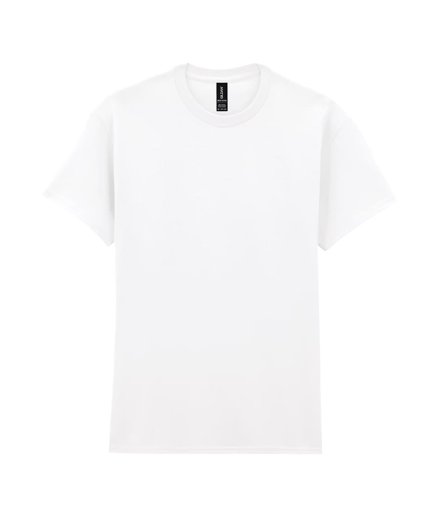 Gildan Heavy Cotton Tee - Mens Round Neck (White, Small)