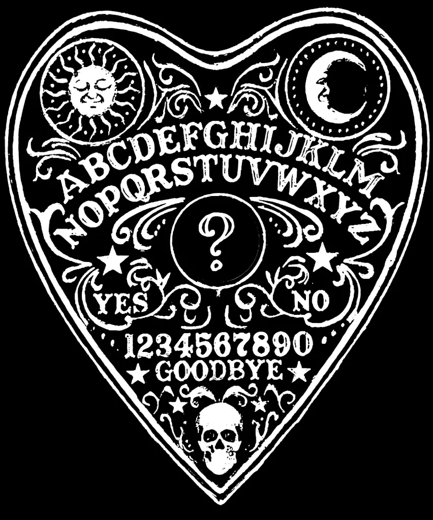 "Ouija Planchette" Tee (Small, Black)