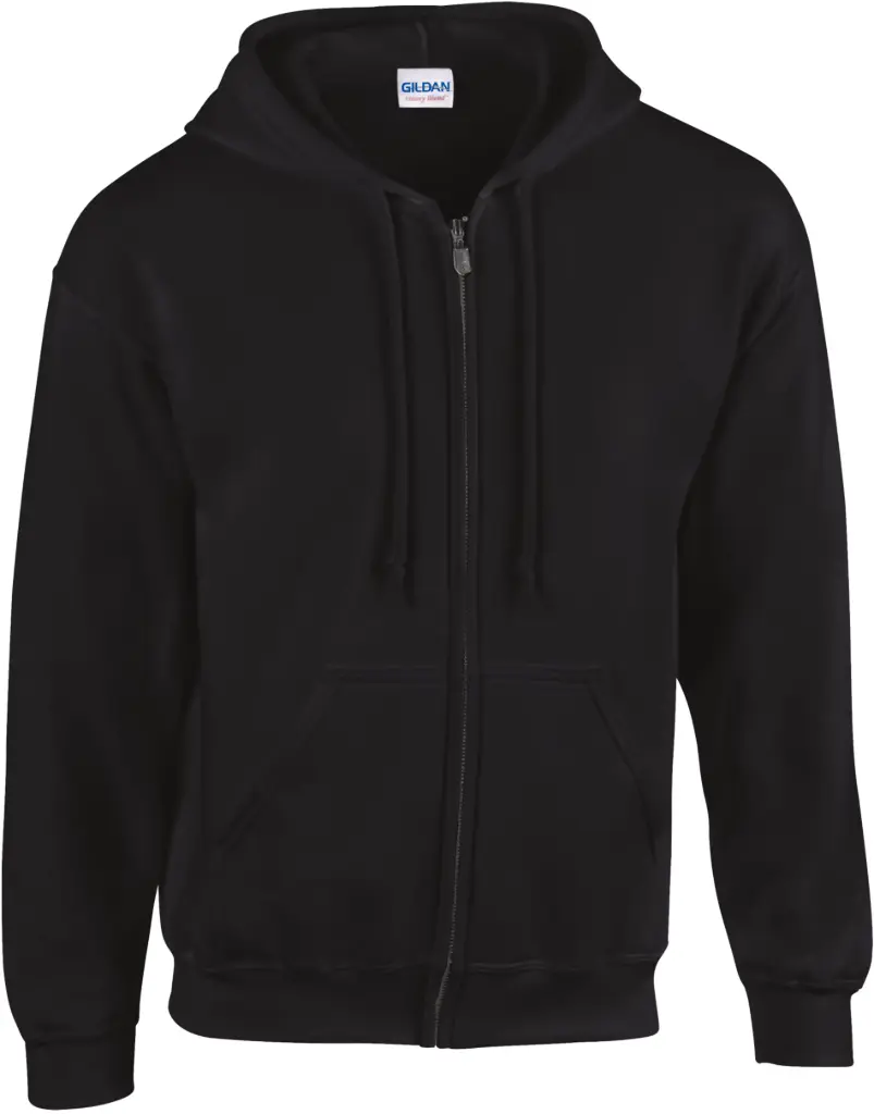 Unprinted Gildan HeavyBlend Zipper Hoodie - GI18600  (Small, White)