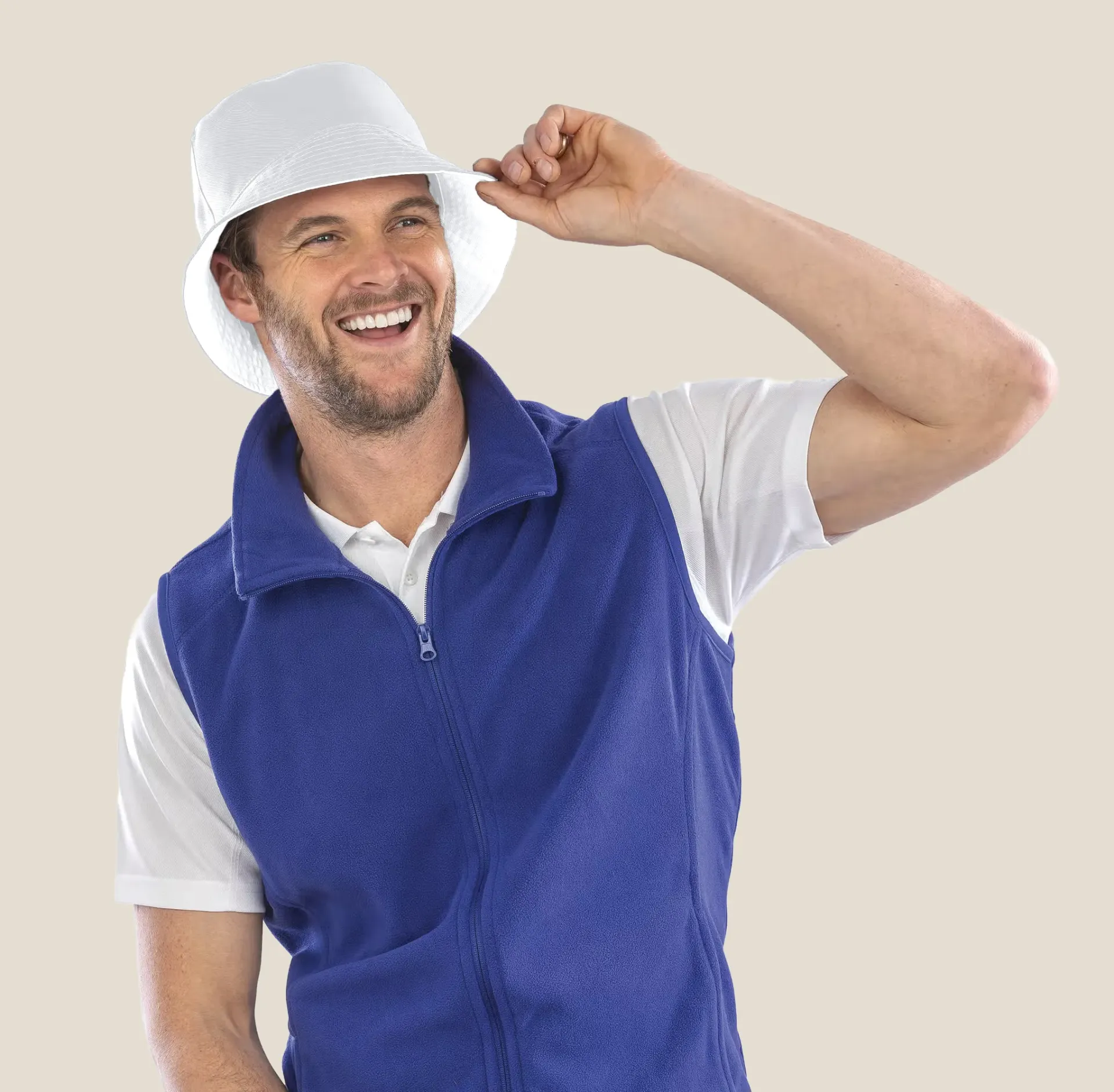 Adult Bob Bucket Reversable (White, S/M)