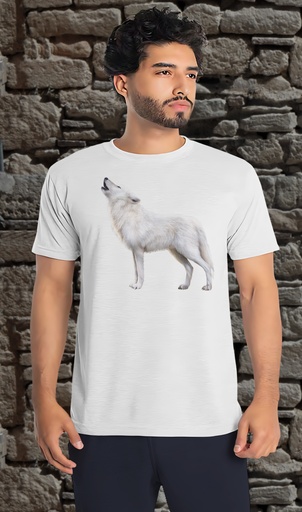 "Howling White Wolf" T-Shirt Unisex