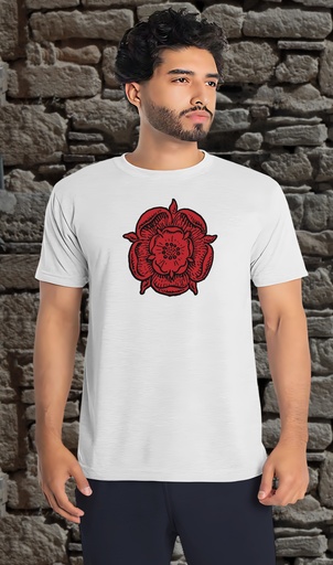 "Tudor Rose Sketch - Red" T-Shirt Unisex