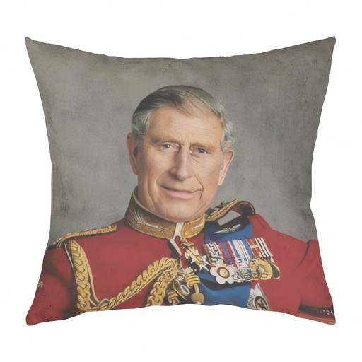 "Charles III" 40cm x 40cm Faux Leather Cushion Cover
