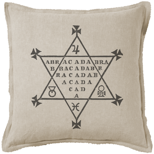 "Abracadabra Hexagram" Canvas Cushion