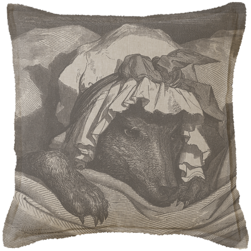 "Little Red Riding Hood (Left) " Canvas Cushion