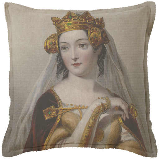 "Isabella: The She-Wolf of France" Canvas Cushion