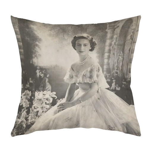 "Princess Margaret" 40cm x 40cm Faux Leather Cushion Cover