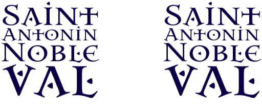 "St Antonin Blue Block Logo" Mug
