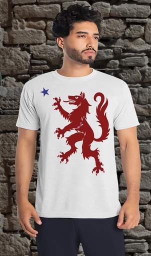 "Rampant Wolf Red with Star" T-Shirt Unisex