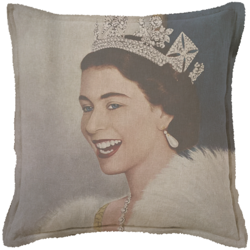 "Queen Elizabeth II" Canvas Cushion