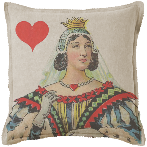 "Queen of Hearts" Canvas Cushion