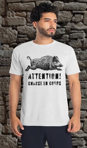 "Sanglier - Chasse en Cours" T-Shirt Unisex