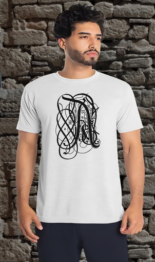 Alphabet "Kunstrichtigesch Filigree" T-Shirt Unisex