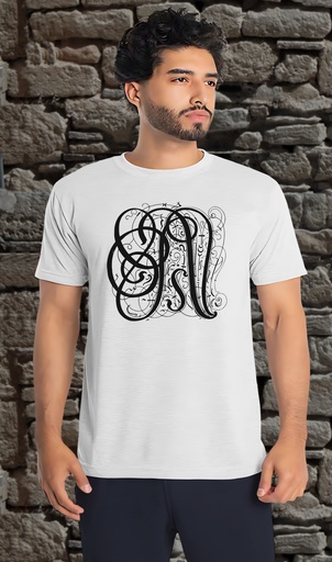 Alphabet "Kunstrichtigesch Filigree Plus" T-Shirt Unisex